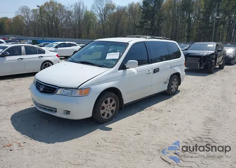 2002 Honda Odyssey Ex z USA, uszkodzony, nr VIN 5FNRL18682B003133
